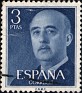 Spain 1956 General Franco 3 Ptas Blue Edifil 1159. Uploaded by Mike-Bell